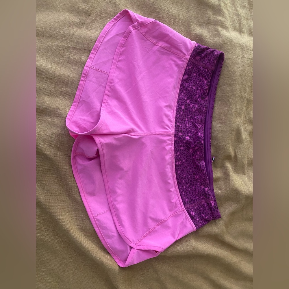 Lululemon mid rise shorts size 6 pink